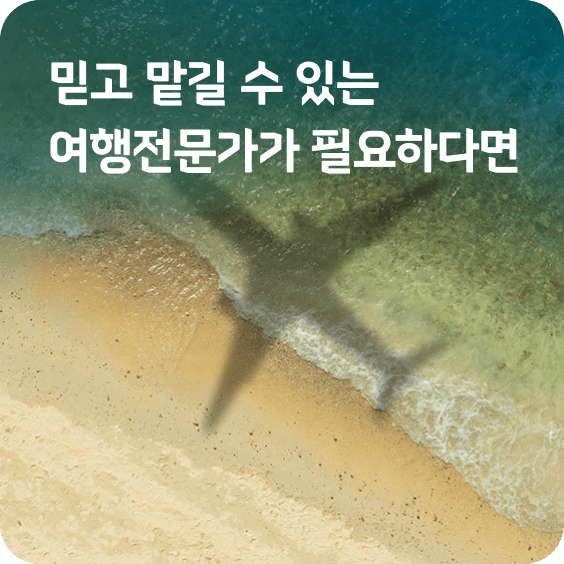 믿고 맡길 수 있는 여행전문가가 필요하다면